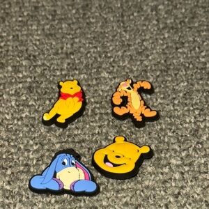 Disney 4 Pack Winnie The Pooh  Jibbitz charms For Boys or Girls Crocs & Shoes
